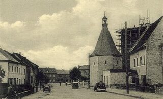 Bau der kath. Kirche, Aldenhoven 1950