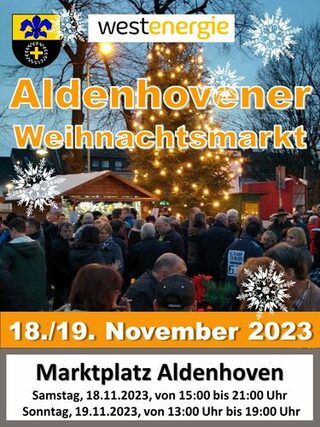 Plakat zum Aldenhovener Weihnachtsmarkt