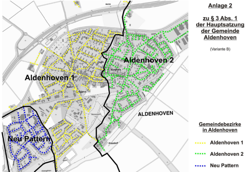Wahlbezirkseinteilung Aldenhoven